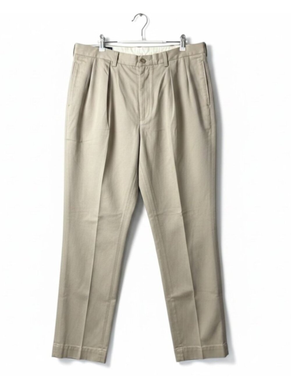 Vintage Polo Ralph Lauren Classic Chino Khaki Pleated Pants 36x32